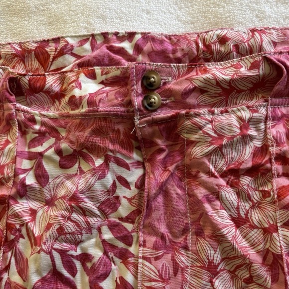 Caribbean Joe Pants Womens Size 16 Casual Travel Tropical Rayon Wide Leg Cropped - Picture 9 of 15